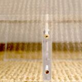 Glass and plexiglass coffee table - David Lange