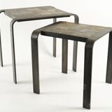 Tables from the 1960s-1970s wrought iron and slate