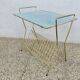 Side table for vinyl records in the style of Mathieu Mategot, perforated metal, 1960.