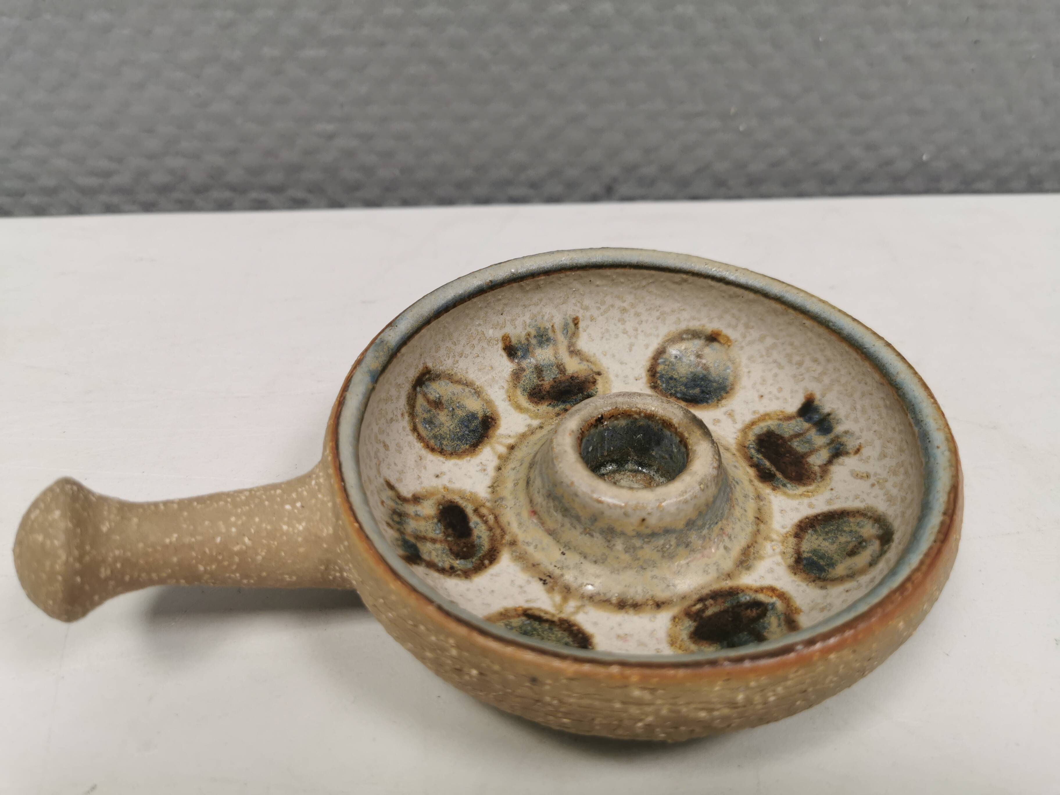 Ceramic candlestick from Danish Søholm 1980s.