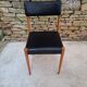 Chaise scandinave hêtre et skaï