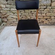 Scandinavian chair in beech and faux leather