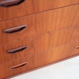 Vintage teak 'tallboy' chest of drawers