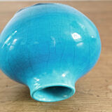 Glazed terracotta onion vase, signed