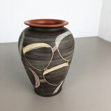 Abstract ceramic pottery vase by Sawa Franz Schwaderlapp, Germany, 1950s