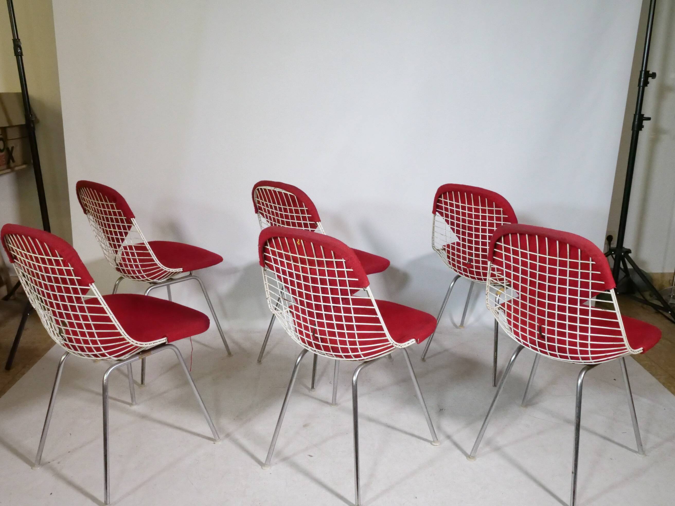 “Bikini” Chairs by Charles & Ray Eames for Herman Miller, Set of 6, 1960s