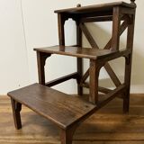 Library step ladder in oak