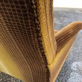 Striped velvet armchair