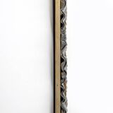 Pair of Mid Century Modern Italian Brass and Leaf Murano Glass Wall Mirrors