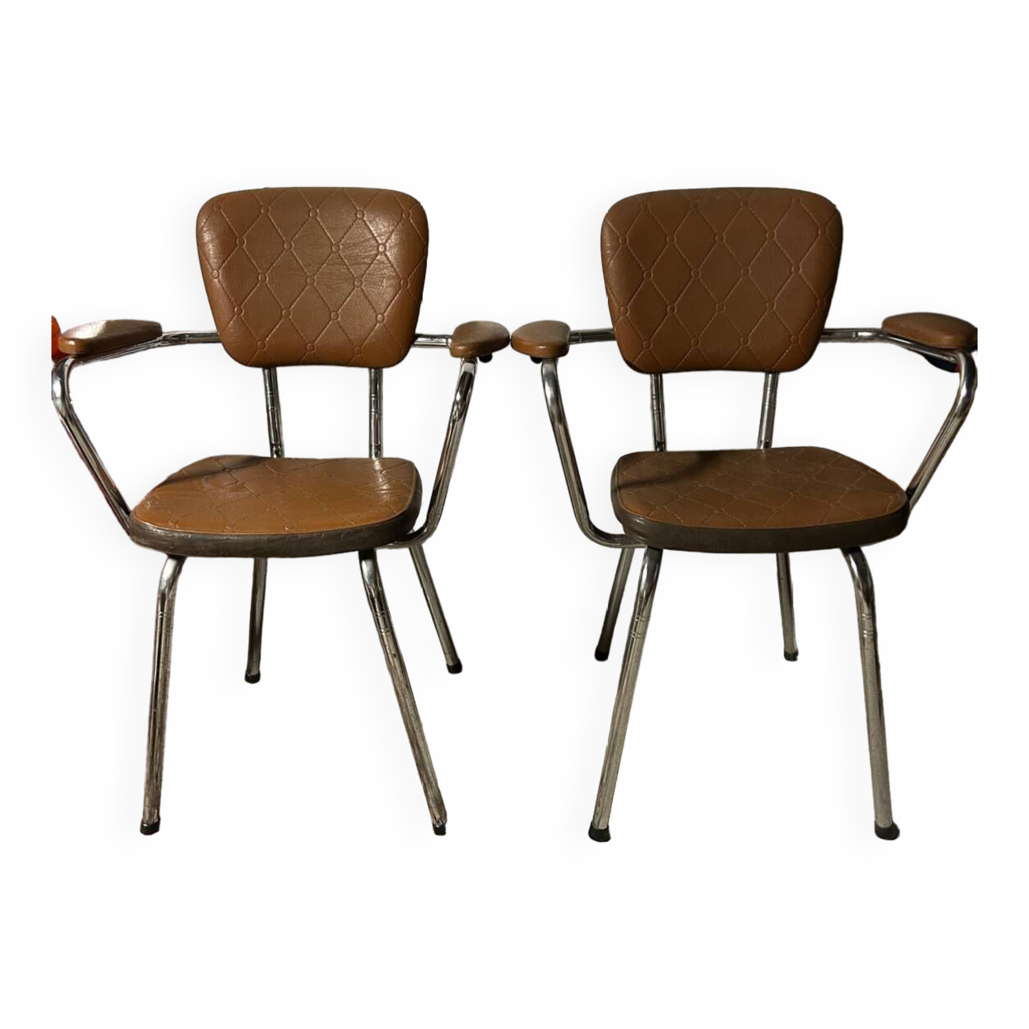 Set of 2 vintage skai chairs 60's/70's