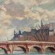 Pont Neuf à Paris, huile sur toile signé 1979