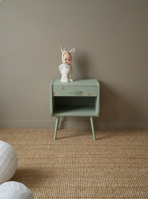 Vintage bedside table 50 feet compass for child