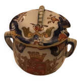 Antique faience mustard pot rouen dijon mustard