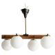 Stilnovo ceiling light Mid-century modern brass and glass Italy 1960s