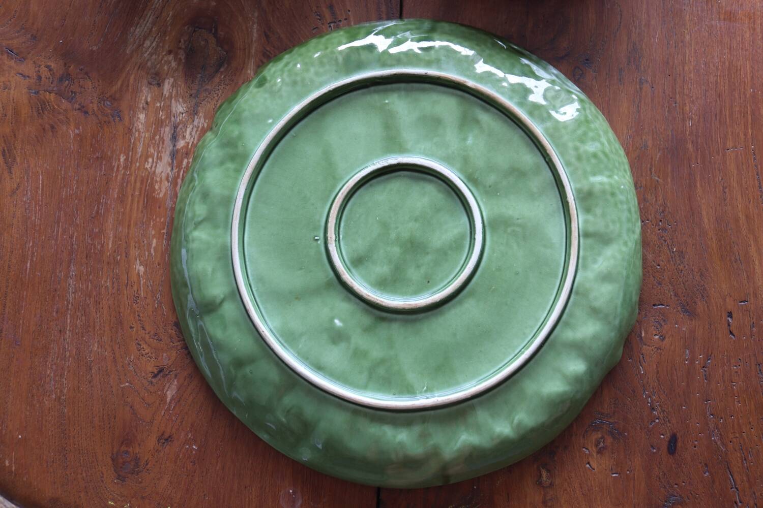 Large sunflower slip dish