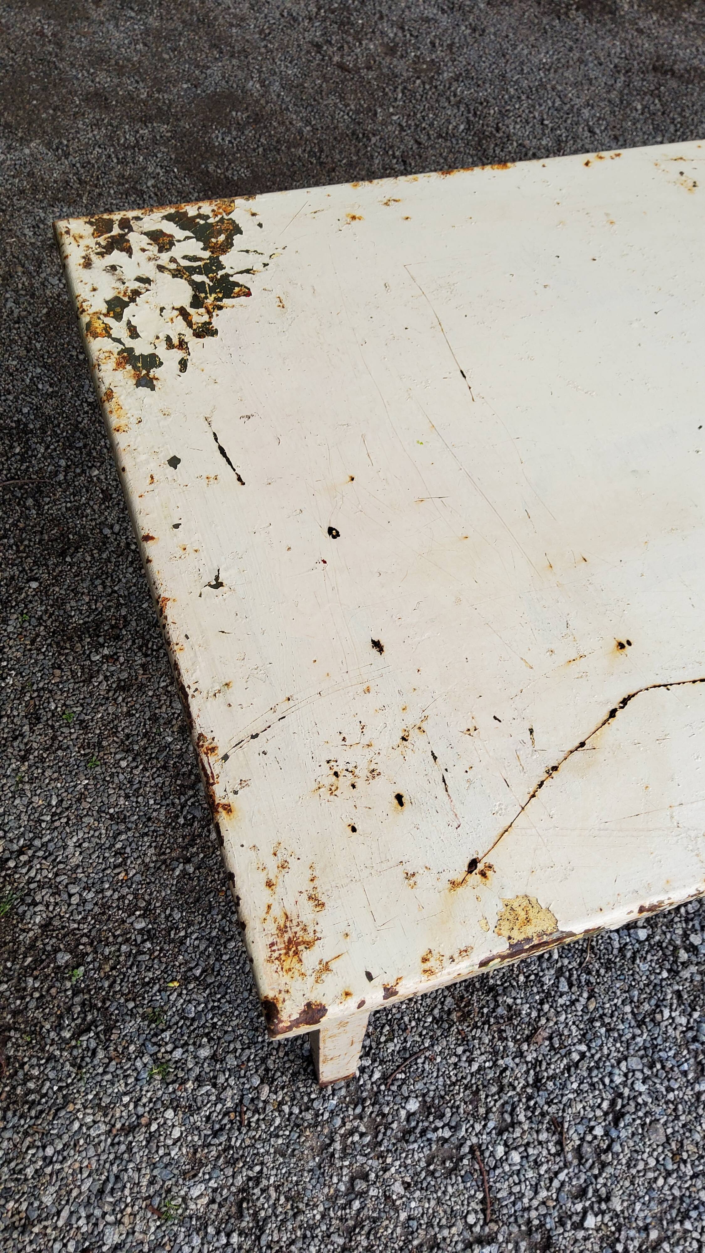 Industrial metal workshop table