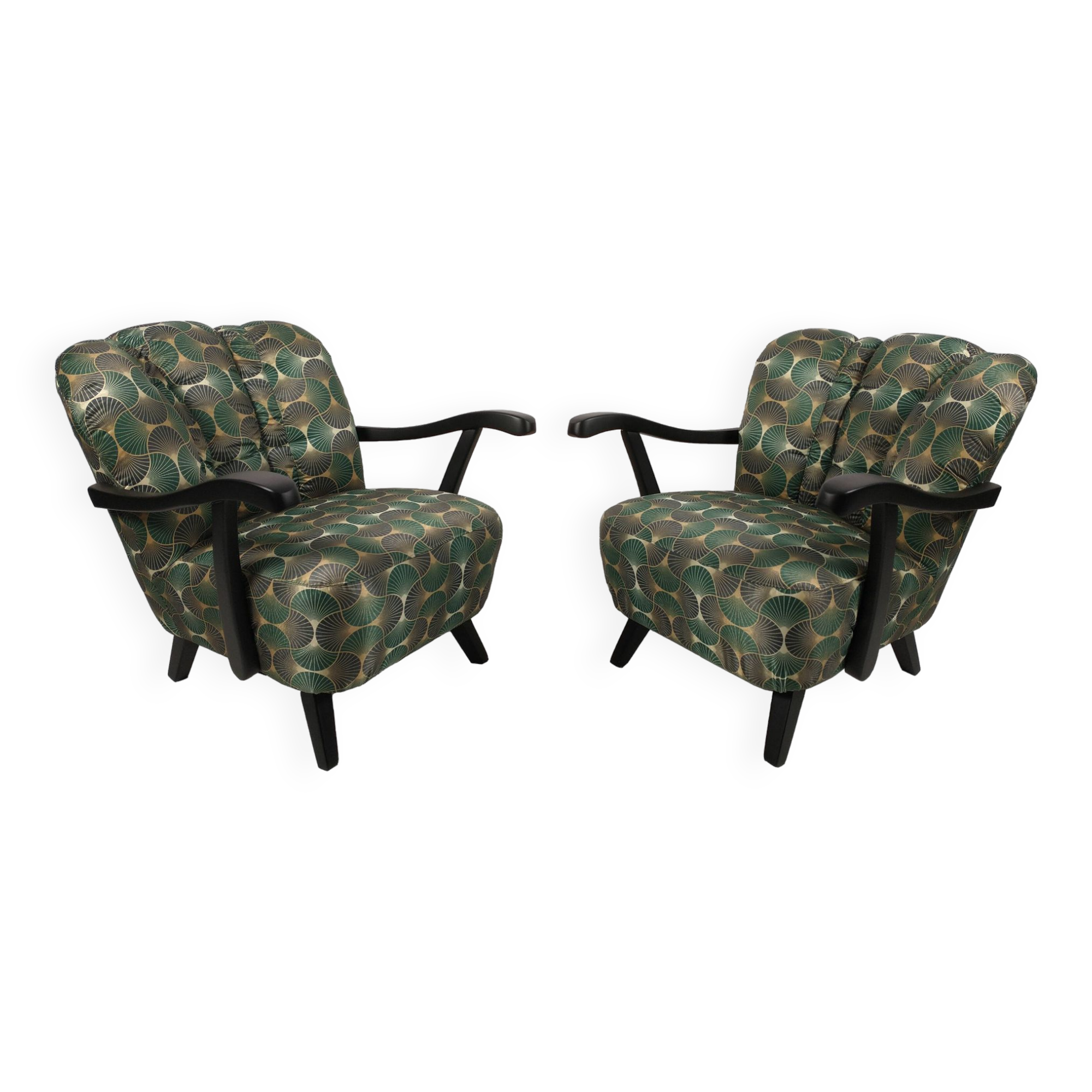 Art Deco Armchairs, 1950s, Set of 2
