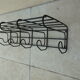 Vintage coat rack Ikea year 80 metal 5 hooks