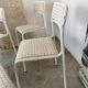 Set of 4 tubular metal chairs from the 90s