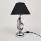 Lampe moderniste en metal chromé