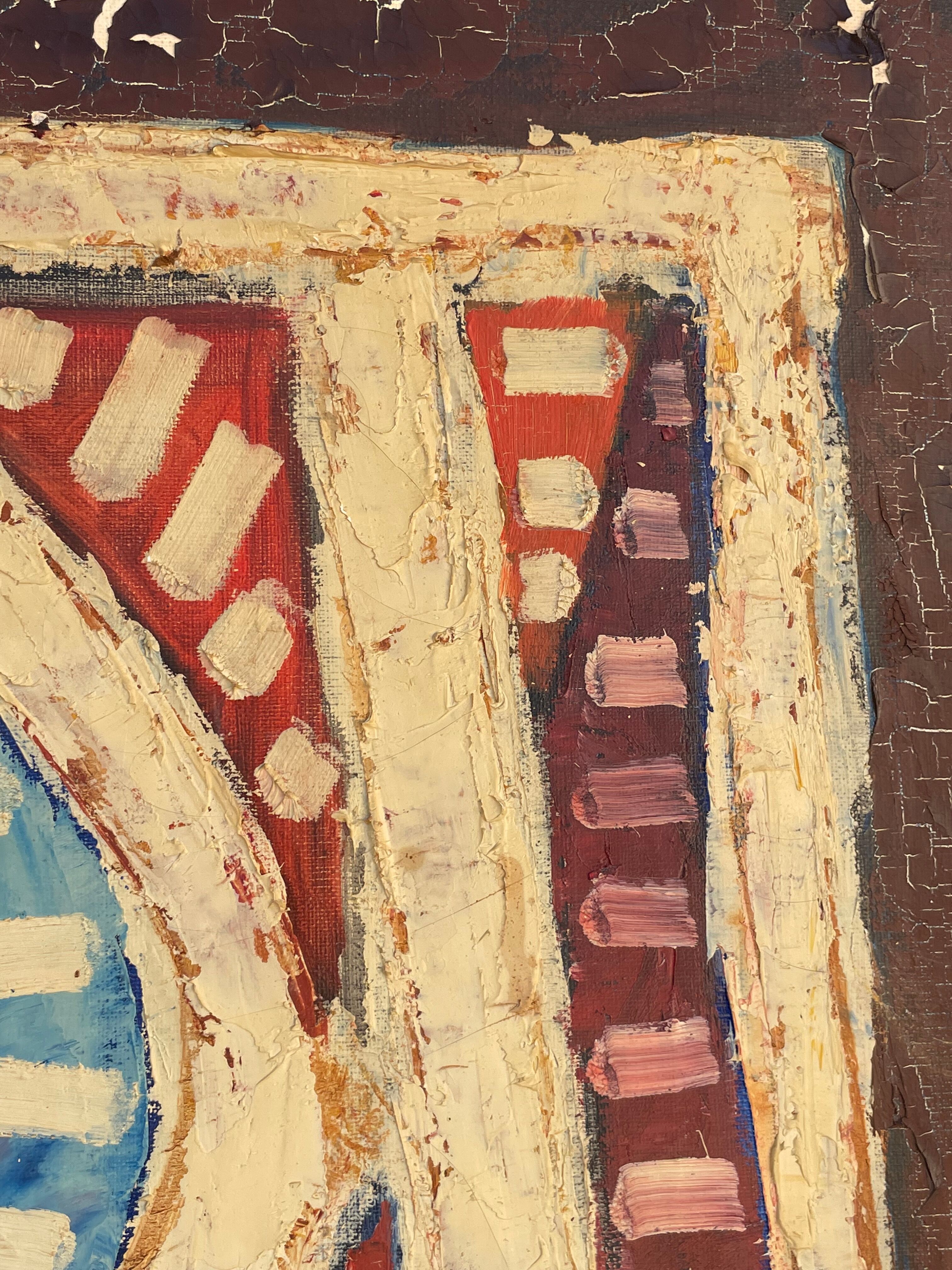 Tableau peinture composition abstraite xxe