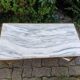 Marble and brass coffee table