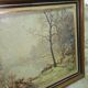 Oil on canvas – Landscape by the water – signed H. David – 20th century