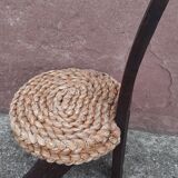 Handmade wickerwork chair from the 60s and 70s