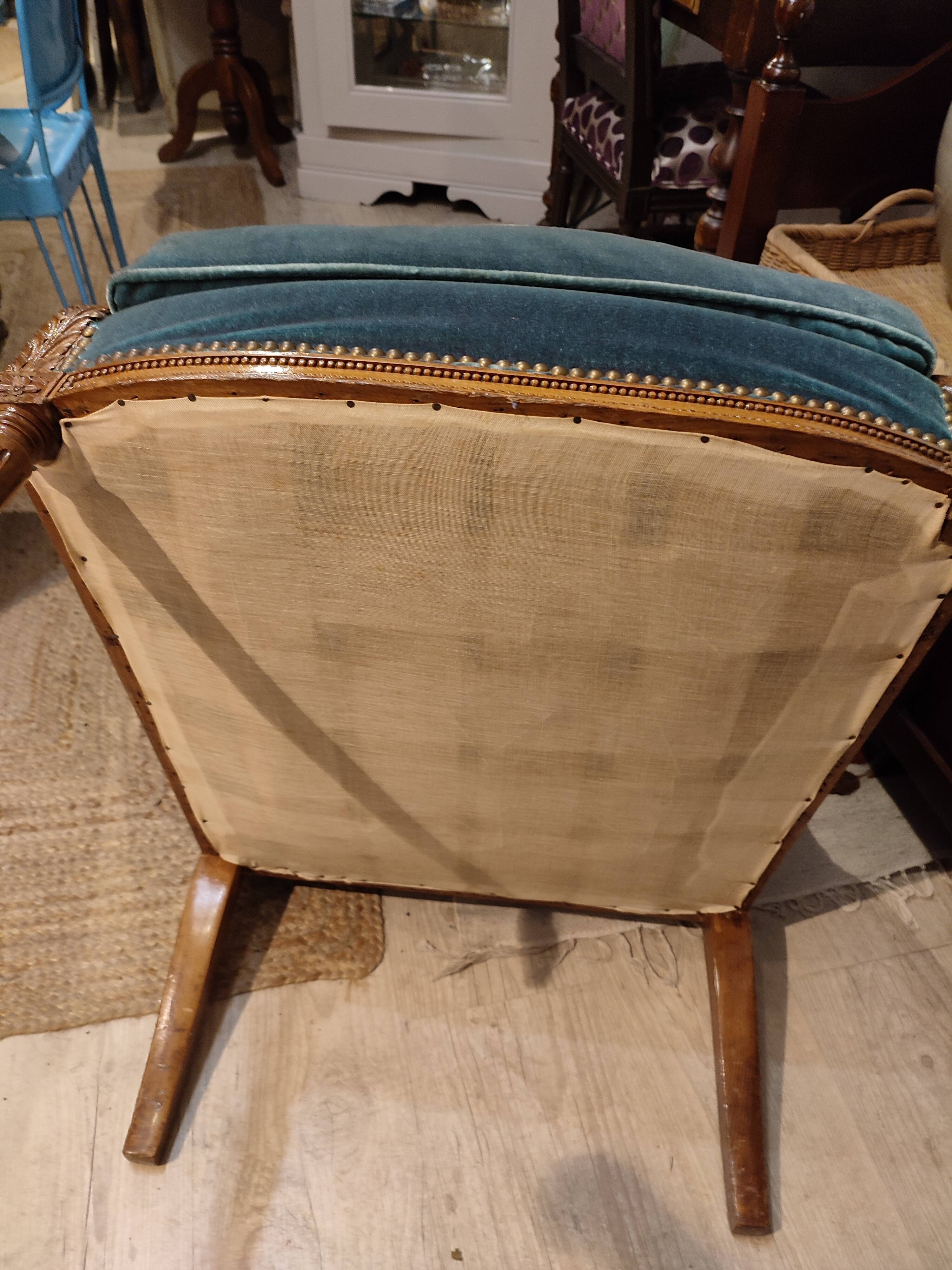 Louis XVI style eared shepherdess armchair