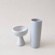 Single flower vase and candlestick in porcelain