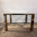 Chrome and brass coffee table, 1970