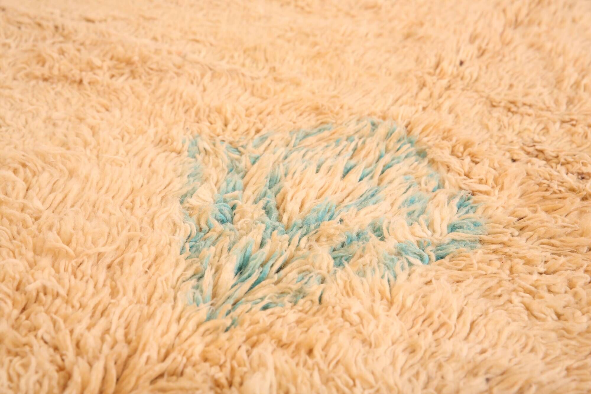 Peach Vintage Moroccan Rug 144 x 270 cm, Berber Wool Rug, Handmade Boho Rug