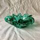 Vintage green glass pocket tray
