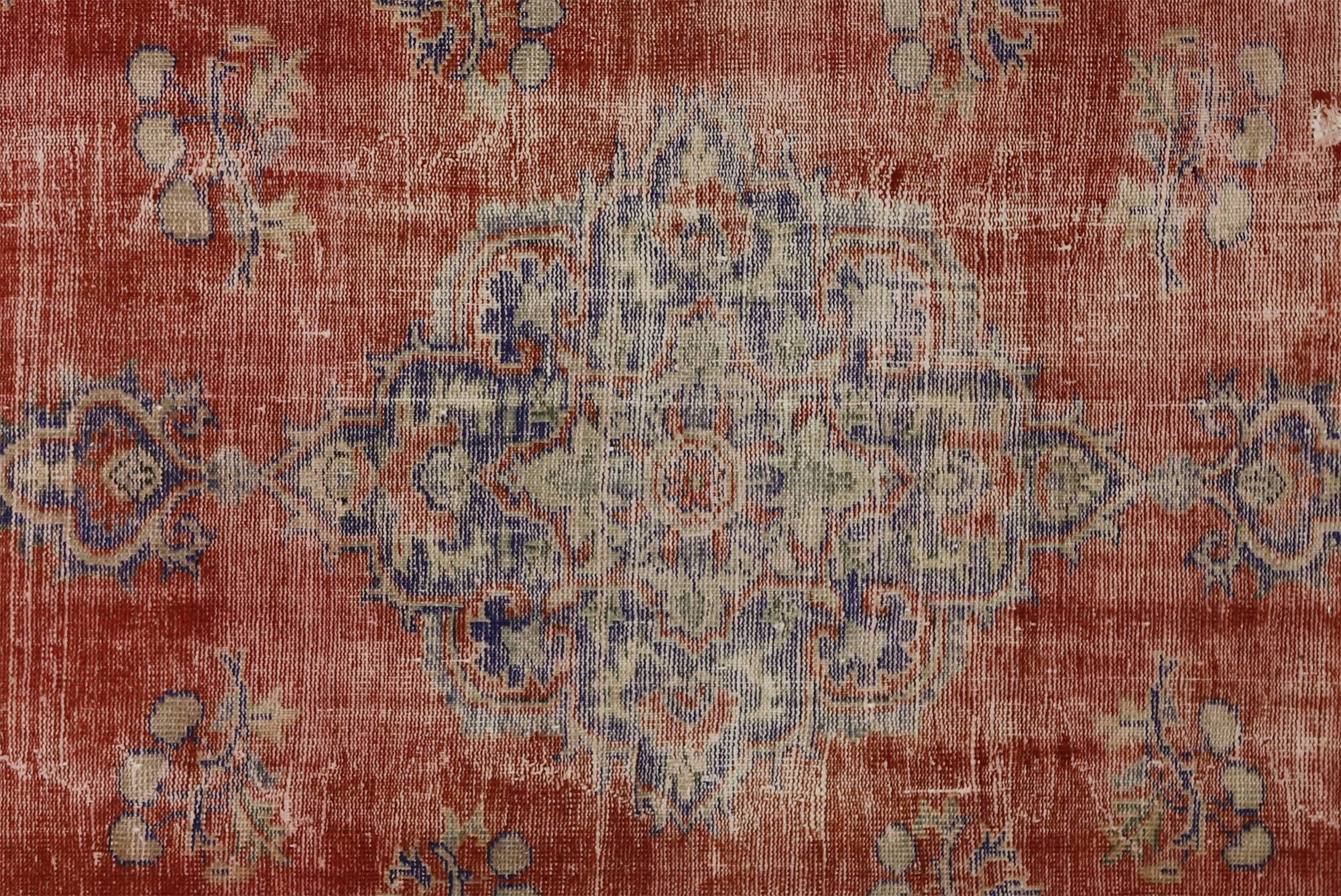 Turkish Anatolian Handmade Vintage Rug 244 cm x 158 cm