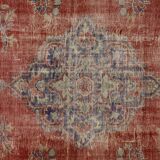 Turkish Anatolian Handmade Vintage Rug 244 cm x 158 cm