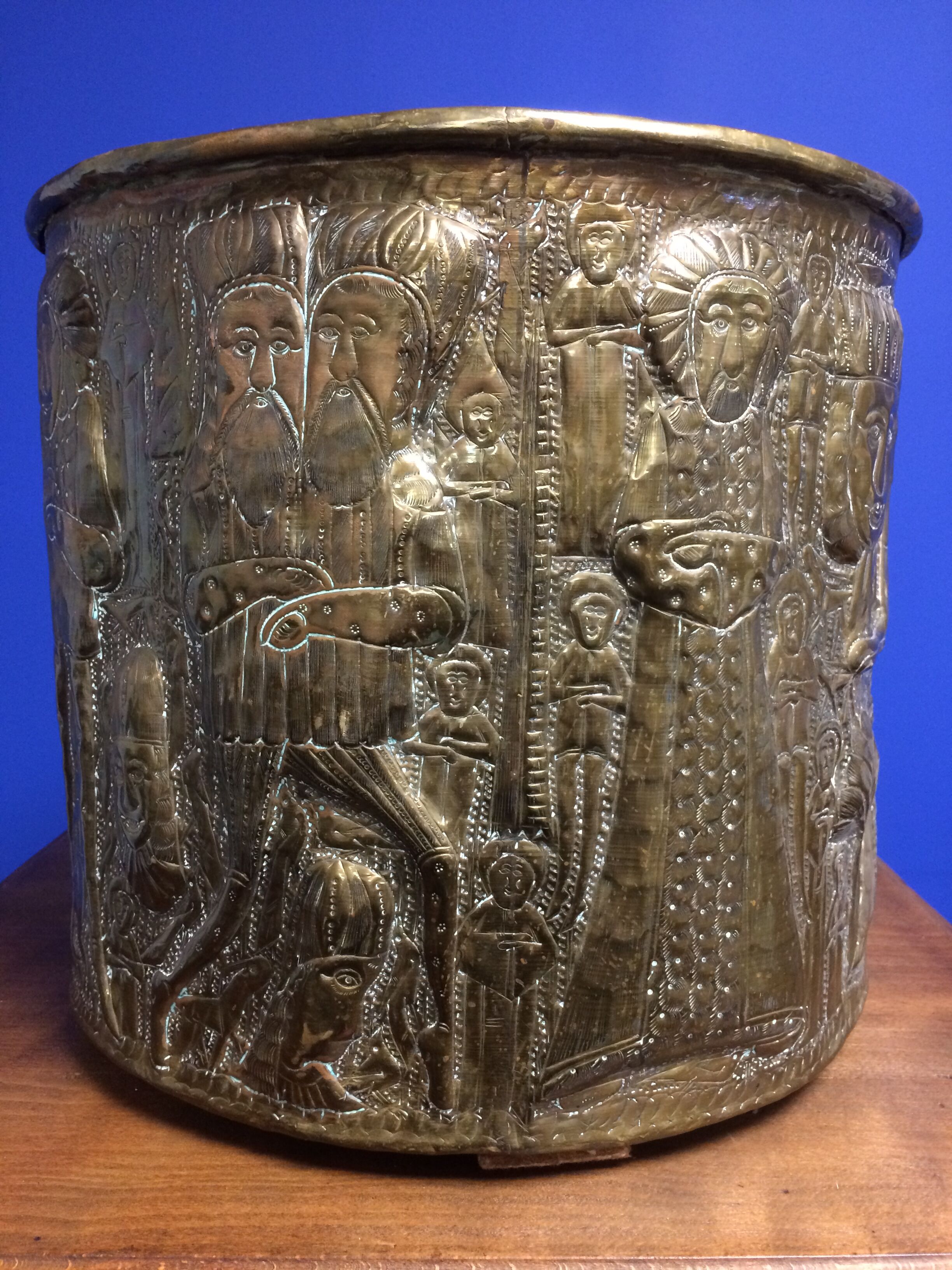 Brass "ethnic" pot cover