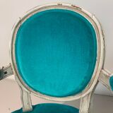 Pair of Louis XVI convertible armchairs