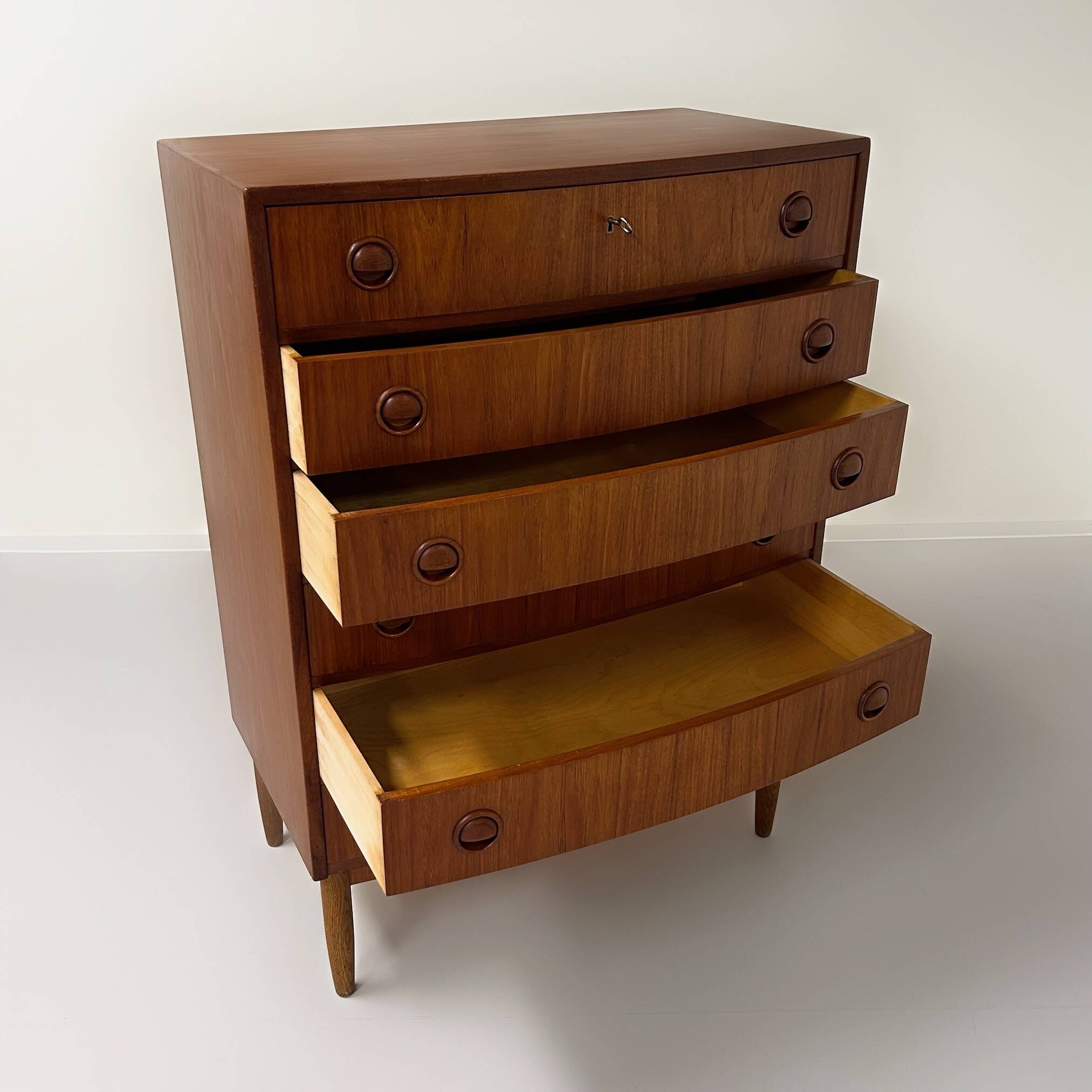 Commode courbée danoise, années 1960 | bois de teck