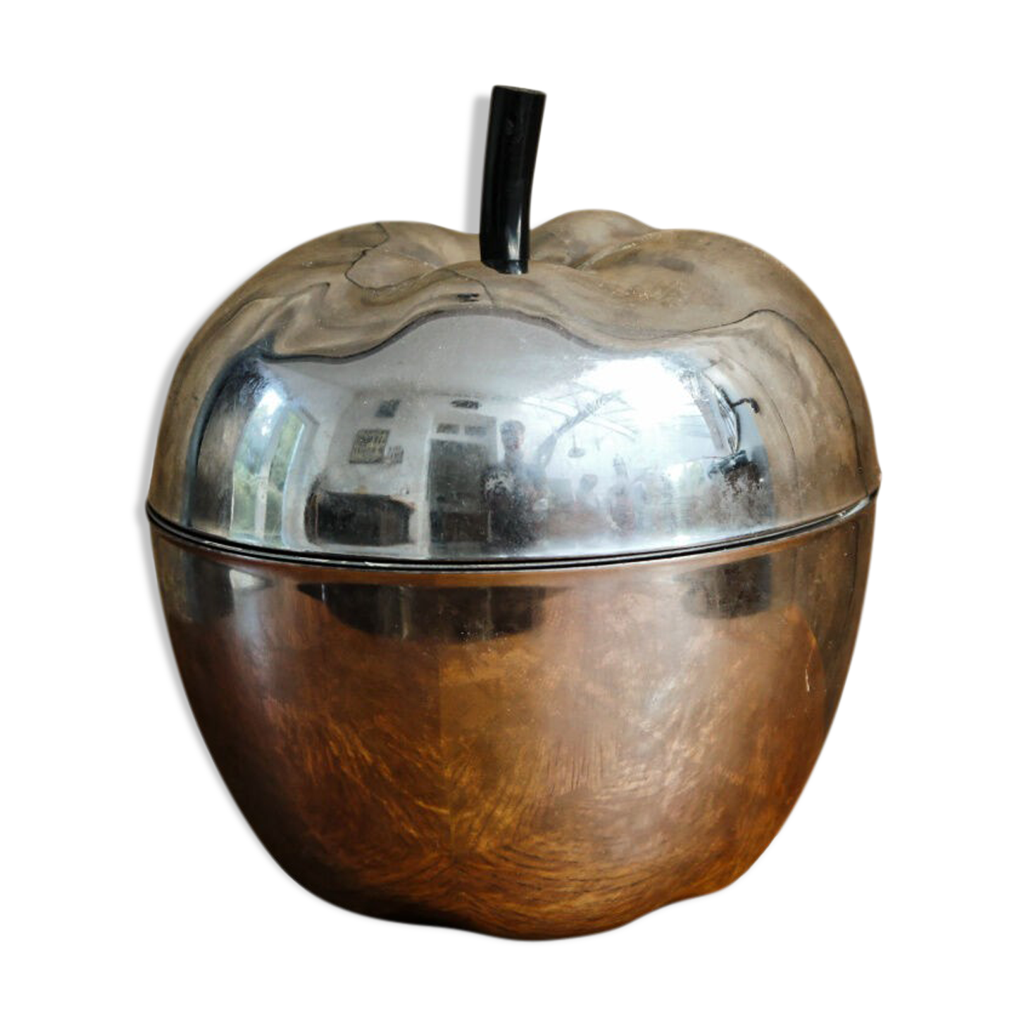 Apple, brushed aluminum ice bucket