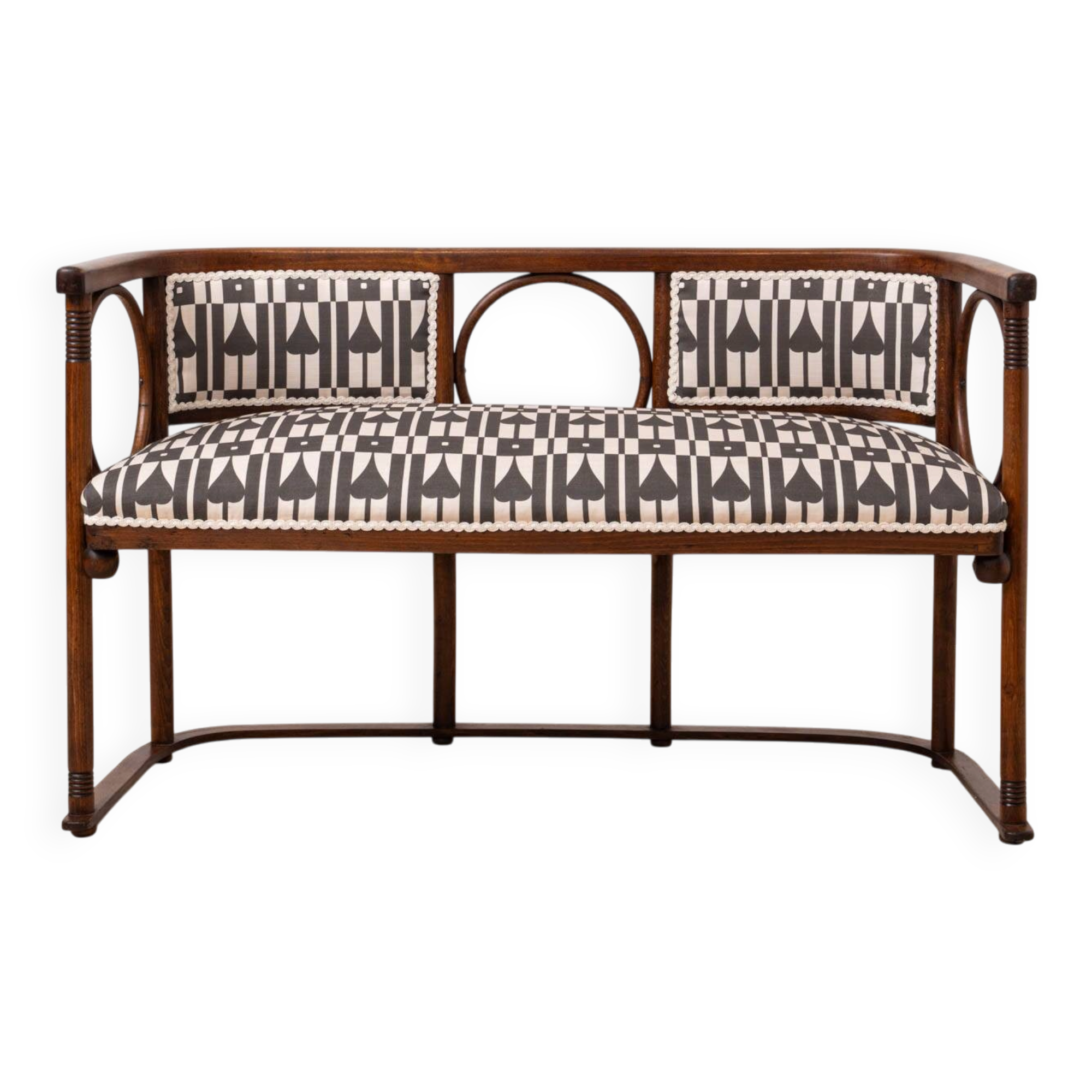 Josef Hoffmann Attributed Vienna Secession Bentwood Bench or Settee, Thonet