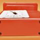 Stube - vintage household scale in red painted metal - force 10