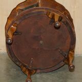 Vintage 1940s Burr Walnut swivel coffee table.