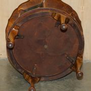Table basse vintage Burr Walnut pivotante années 1940