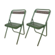 Industrial style metal terrace or garden chairs, folding