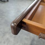 Large Scandinavian executive desk in solid walnut.