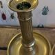 Vintage candlesticks with gilded brass pushers