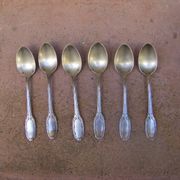 Series of six small spoons.