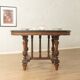 Table à manger antique de la période Gründerzeit, vers 1880, en chêne massif.