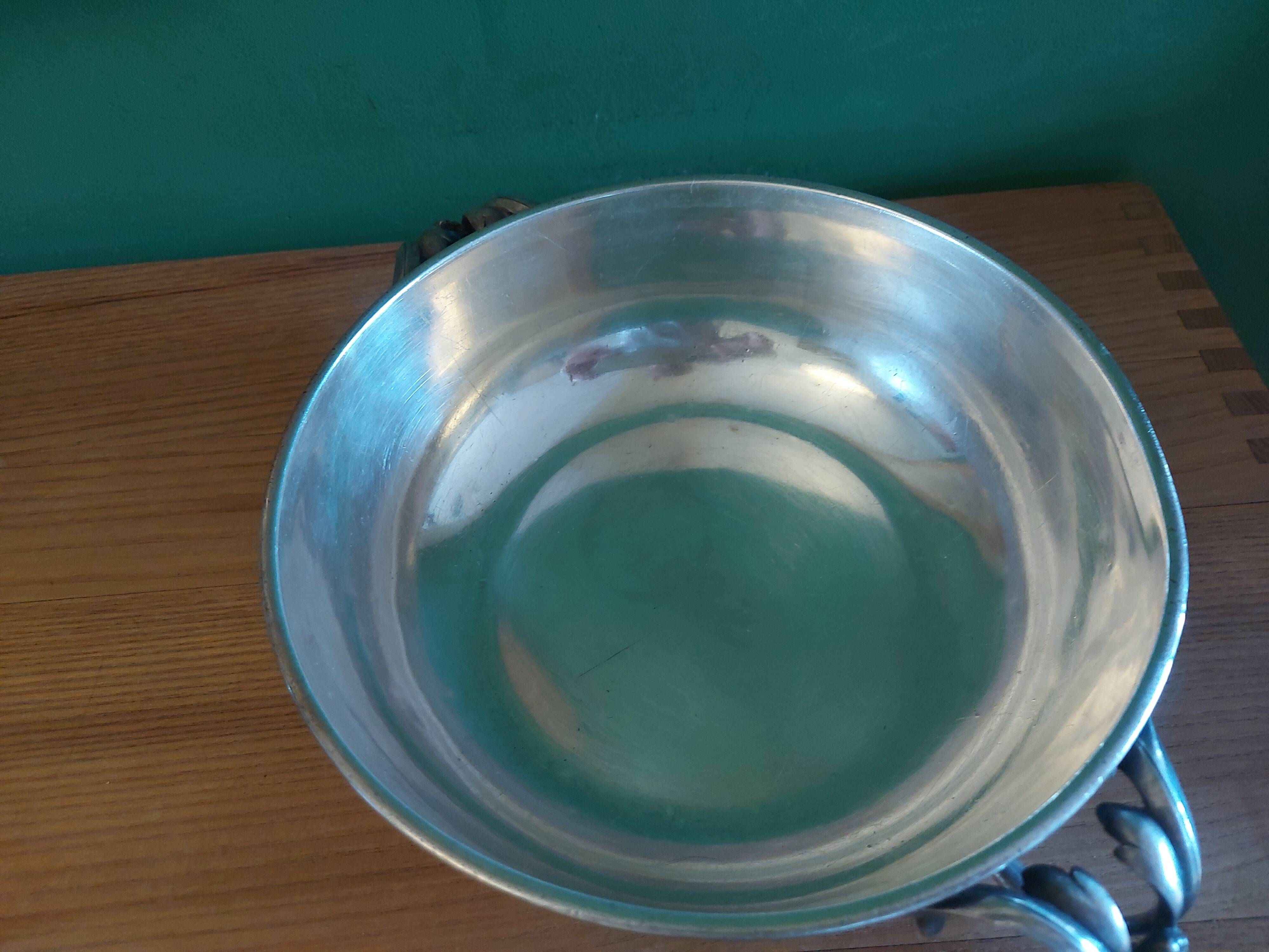 Christofle silver metal dish for maritime couriers