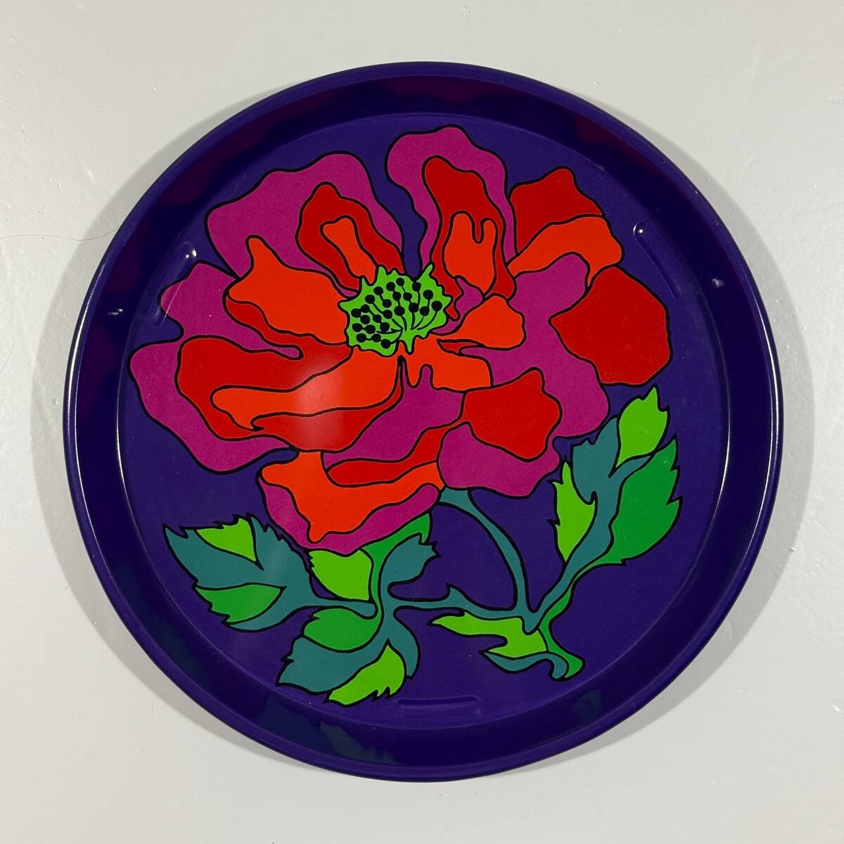 Vintage Flowerpower tin tray 1970’s